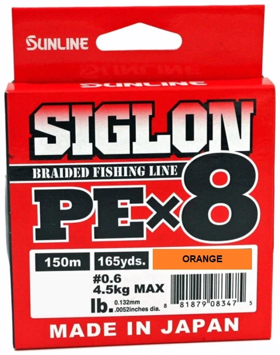 Sunline Siglon PEx8 Braid High-Vis Orange 165 Yd 3 Sunline Siglon PEx8 Braid High-Vis Orange 165 Yd