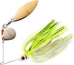 Booyah Tandem Blade Spinnerbait -Unique Fishing Store BYBT14646 chart white shad