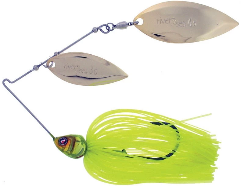 River2Sea Ish Monroe Bling Double Willow Spinnerbait 3/8 Oz. 6 River2Sea Ish Monroe Bling Double Willow Spinnerbait 3/8 Oz. - Image 4