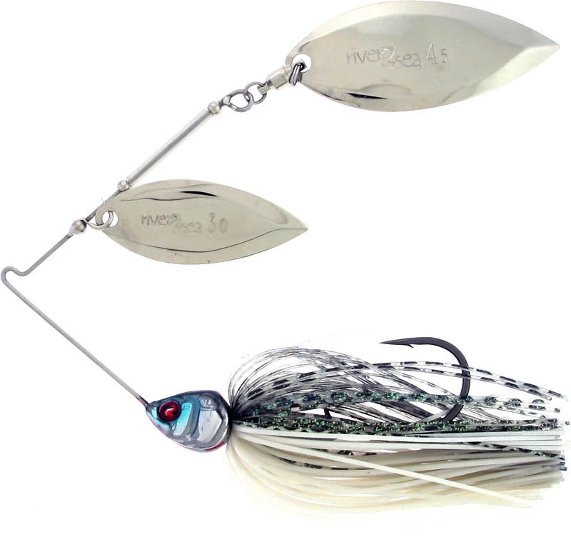 River2Sea Ish Monroe Bling Double Willow Spinnerbait 3/8 Oz. 3 River2Sea Ish Monroe Bling Double Willow Spinnerbait 3/8 Oz.