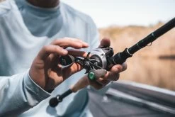 Quantum Energy S3 Baitcasting Reel -Unique Fishing Store energy bc reel side lifestyle